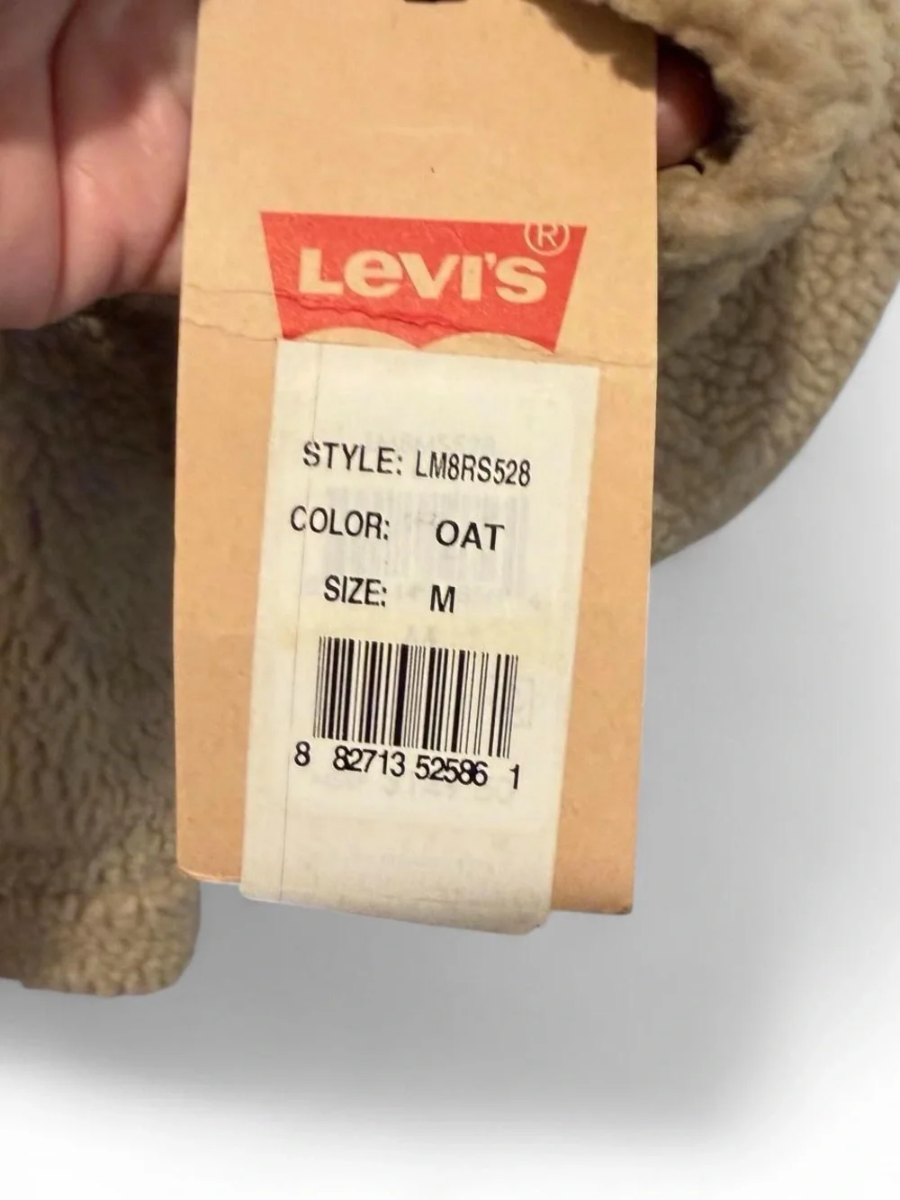 Levi's Oat Sherpa Trucker Jacket Medium Unisex NWT